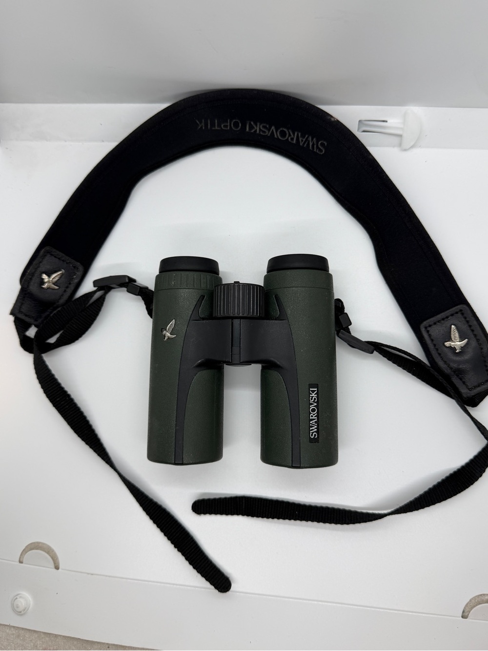 Swarovski Green Binoculars with Black Neck Strap